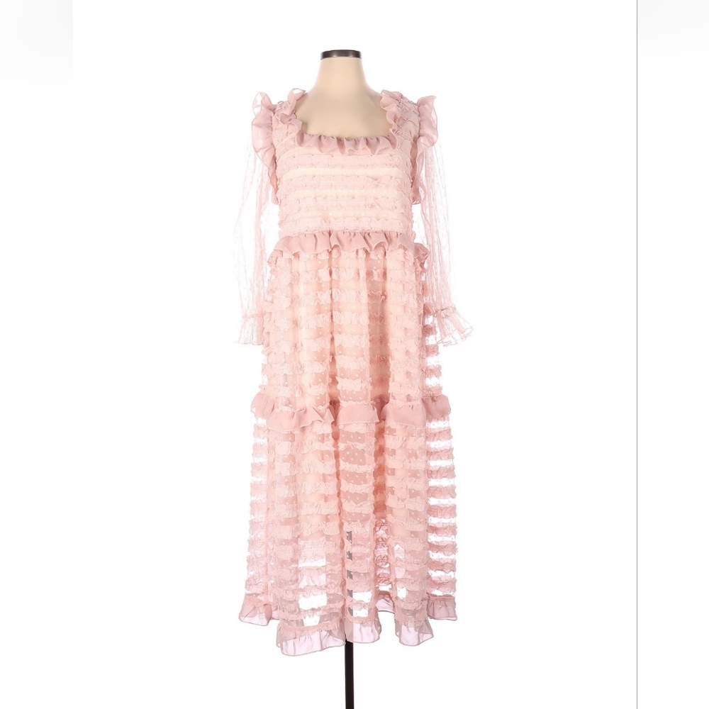 Sister Jane pink tiered dress size xl